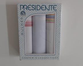Lenço Presid Fem Alg Est 30x30cm (cx C/3)
