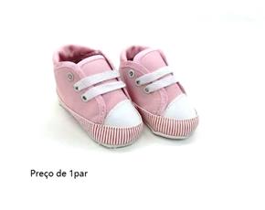 Tenis Bimbo Bebe Fem Tecido Cadarço