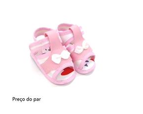 Sandália Bimbo Bebe Fem Courino Velcro