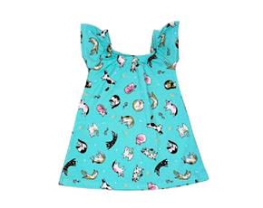 Vestido Maindra Inf Mga Jap Cotton
