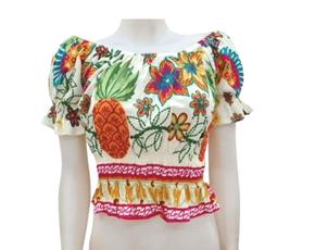 Blusa Lulian Ad Fem M/c Viscose Cropped Ciganinha