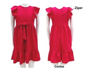 Vestido Nilvitex Juv M/c Poli Trabalhado