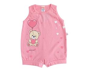 Macacão Sevenbaby Bebe Feminino Regata Malha