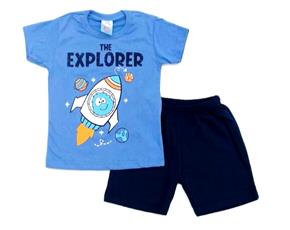 Conjunto Fashionkids P.passos Masc M/c Malha