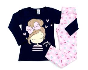 Conjunto Grilokids Inf Fem M/l Cotton Legging