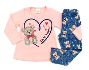 Conjunto Gabizinha Inf Fem M/l Cotton Legging