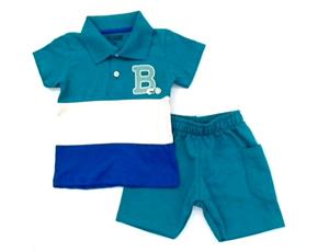 Conjunto Ninoboy Bebe Masc M/c Malha G.polo