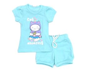 Conjunto Viston Bebe Fem M/c Cotton Short