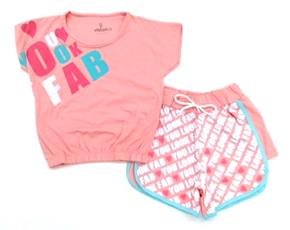 Conjunto juv manga curta