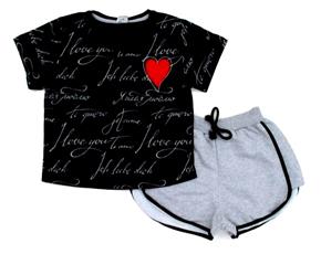 Conjunto juv manga curta