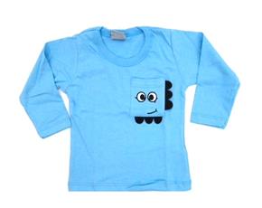 Camiseta Pimentinha Bebe Masc M/l Malha Bolso