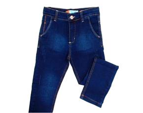 Calça juv jeans/tactel