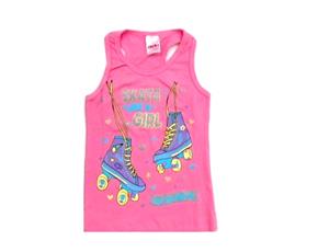 Blusa Jacks Infantil Feminina Regata Cotton Costas Nadador