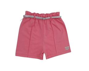 Short Mundonick Infantil Feminina Moletinho Cinto