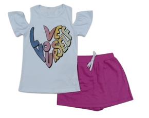 Conjunto juv manga curta