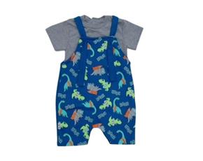 Jardineira Viston Bebe Masc M/c Moletinho 2pçs