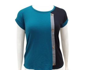 Blusa ad extrag manga curt