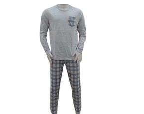 Pijama Desayner Adulto Masculino Manga Longa Malha Bolso