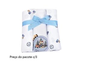 Cueiro Minasrey Bebe Masculino Algodão 80x80cm (c/3)