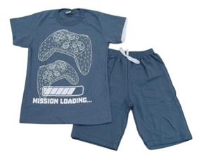 Conjunto juv manga curta