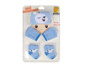 Kit-bebe Duck Bebe Masculino Algodão (touca+luva+meia)