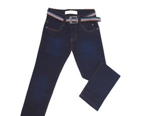 Calça Nacional Infantil Masculina Jeans Lycra Cinto
