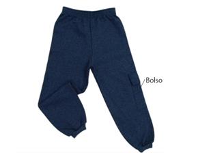 Calça Pituki Infantil Masculina Moletom 1bolso Lateral Cargo