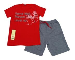 Conjunto juv manga curta