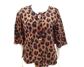 Blusa Sobmedida Adulto Extra Grande Feminina Manga 3/4 Viscose Estampada