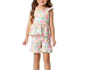 Conjunto Trin Primeiros Passos Feminino Regata Ana Bola Short