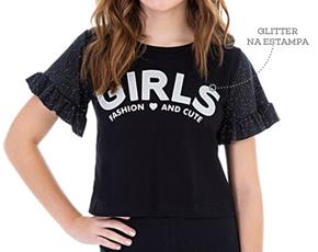 Blusa juv manga curta