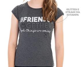 Blusa juv manga curta