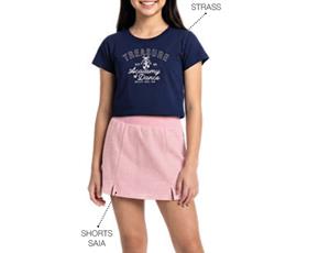 Conjunto juv manga curta