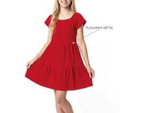 Vestido juv manga curta