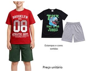 Conjunto juv manga curta