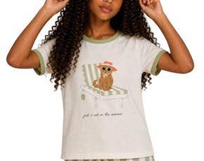 Blusa juv manga curta