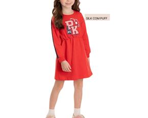 Vestido inf manga longa 3/4
