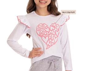 Blusa inf manga longa