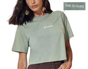 Blusa ad manga curta