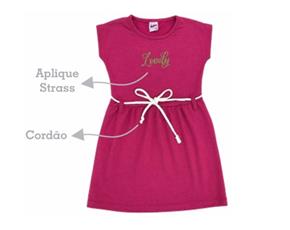 Vestido inf manga curta