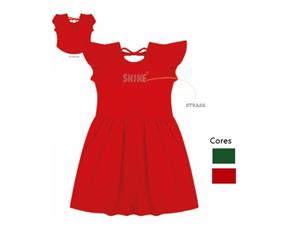 Vestido juv manga curta