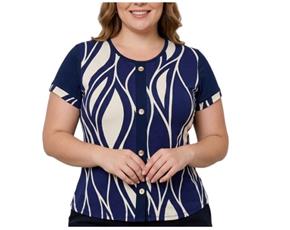 Blusa ad extrag manga curt