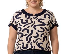 Blusa ad extrag manga curt