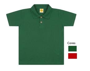 Polo Jaki Infantil Masculino Manga Curta Malha Botões