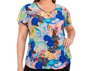 Blusa ad extrag manga curt