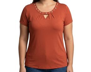 Blusa ad extrag manga curt