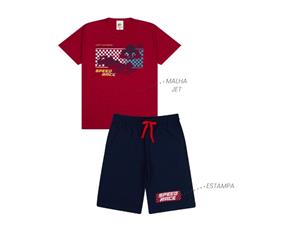 Conjunto juv manga curta