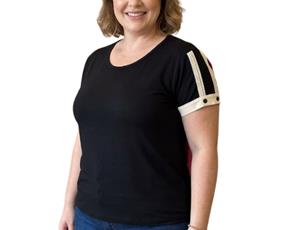 Blusa ad extrag manga curt