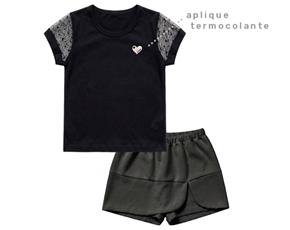 Conjunto juv manga curta
