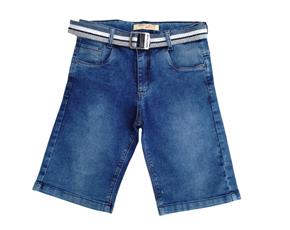 Bermuda Perbol Juvenil Masculina Jeans Lycra Cinto